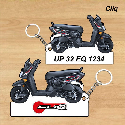 Cliq - Personalized Honda Keychain - Wood, Acrylic, Metal Printed