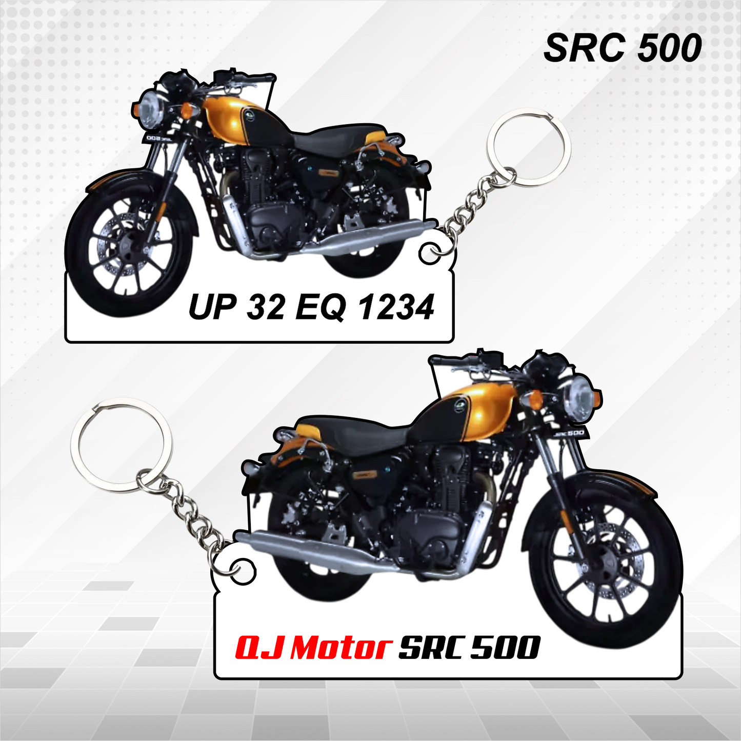 QJ Motor Bikes - All Models - Personalized QJ Motor Printed Keychain