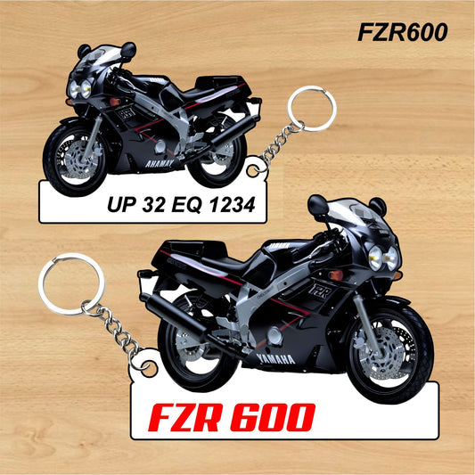 FZR 600 - Personalized Honda Keychain - Wood, Acrylic, Metal Printed