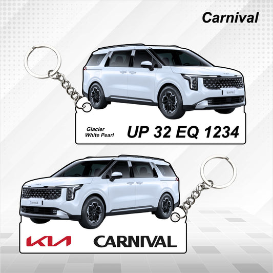 Carnival - Personalized Kia Car Keychain - Wood, Acrylic, Metal Printed