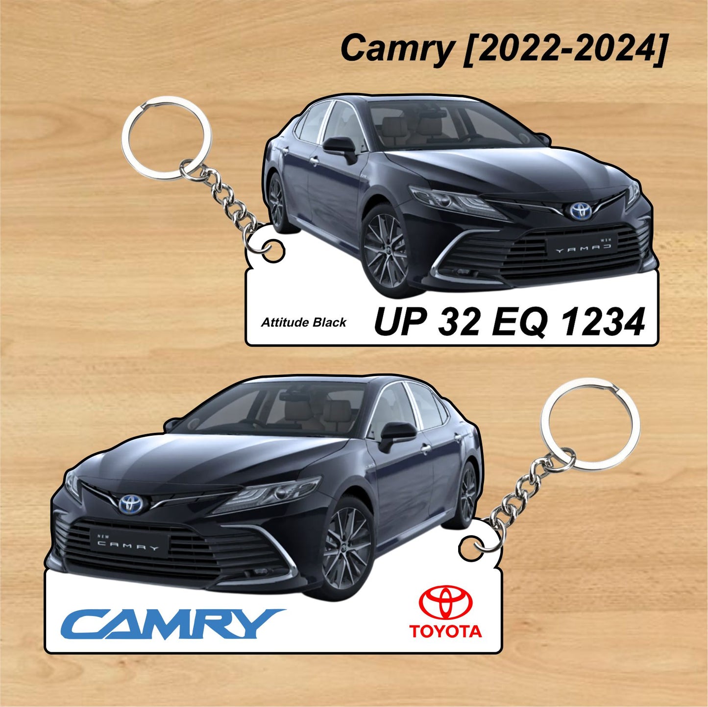 Camry [2022-2024] - Personalized Toyota Keychain - Wood, Acrylic, Metal Printed