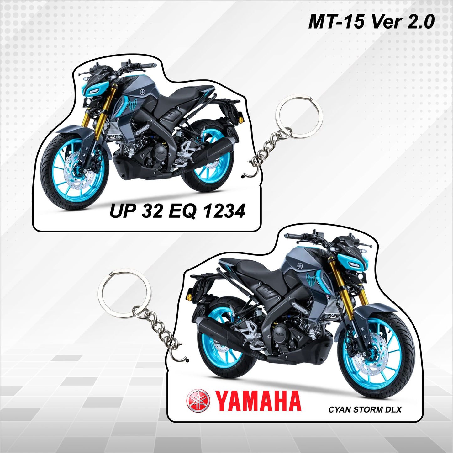 MT 15 V2 - Personalized Yamaha Keychain - Wood, Acrylic, Metal Printed