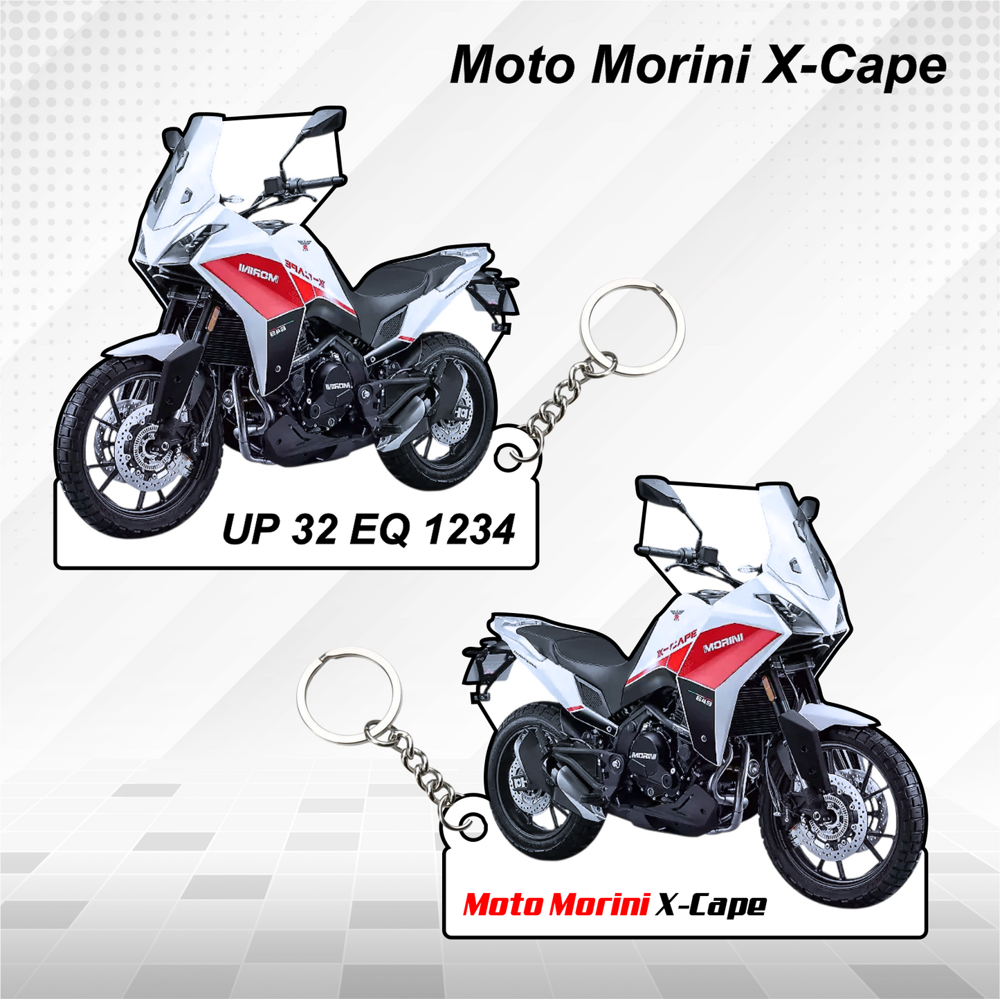 Moto Morini Bikes - All Models - Personalized Moto Morini Printed Keychain