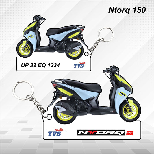 TVS Ntorq 150 - Personalized TVS Keychain - Wood, Acrylic, Metal Printed