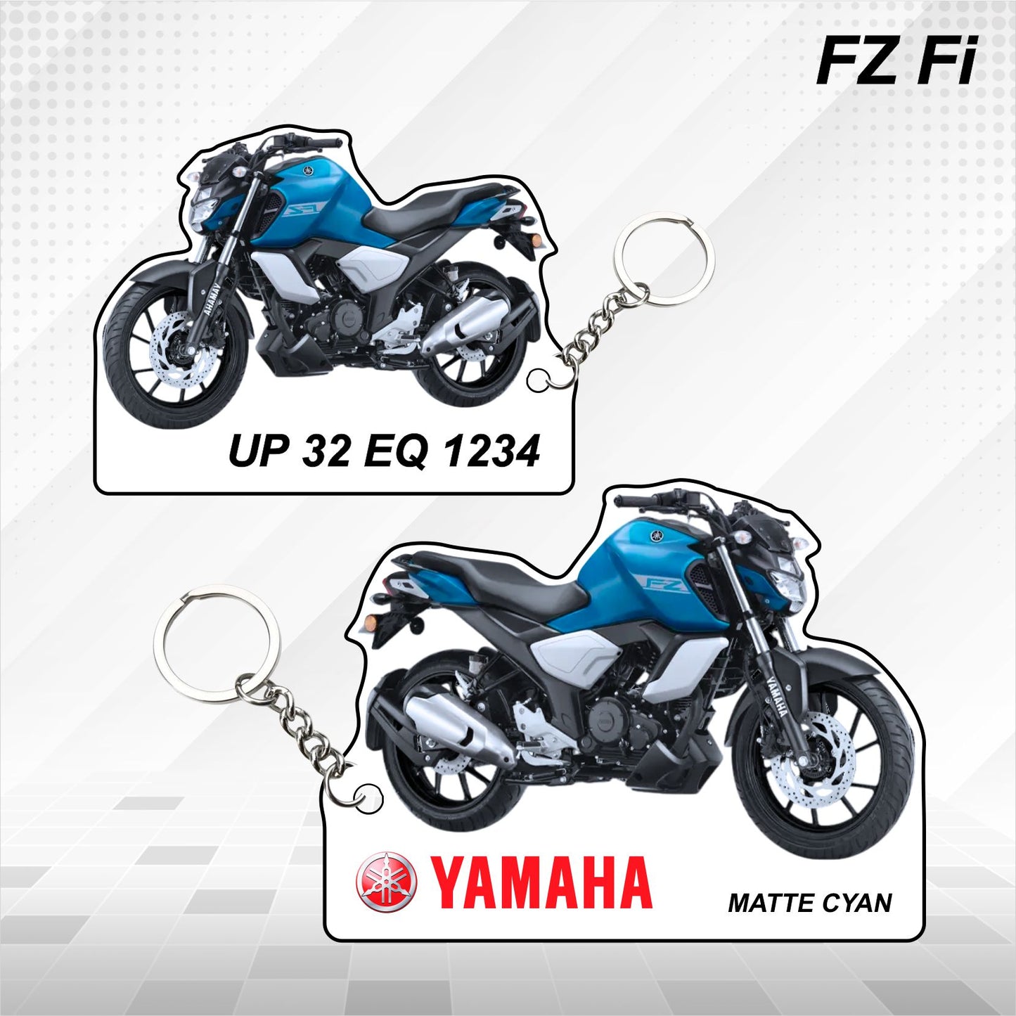 FZ-Fi - Personalized Yamaha Keychain  - Wood, Acrylic, Metal Printed