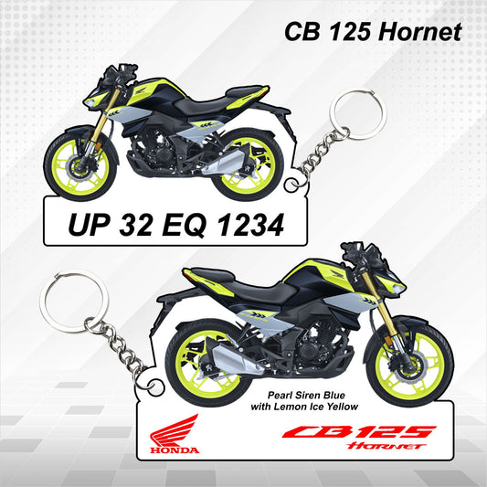 CB 125 Hornet - Personalized Honda Keychain - Wood, Acrylic, Metal Printed