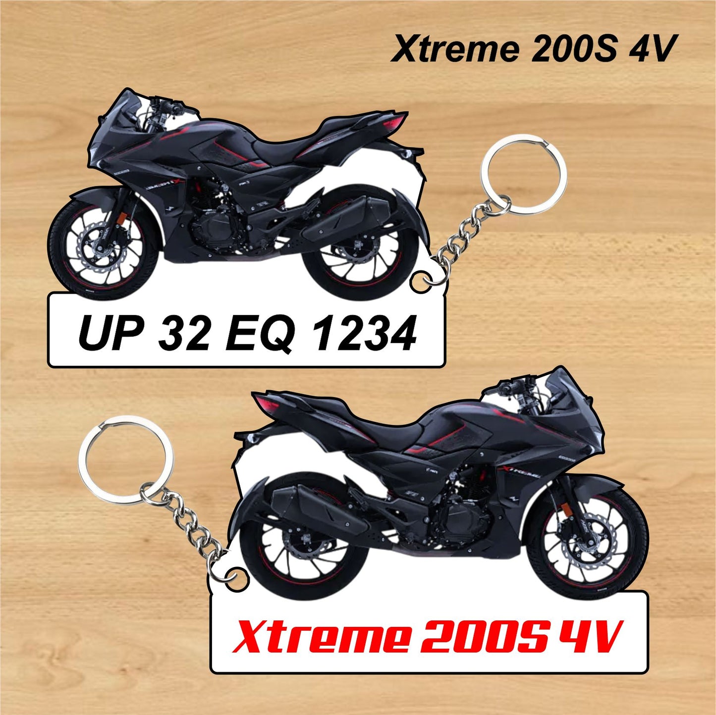 Xtreme 200S 4V - Personalized Hero Keychain - Wood, Acrylic, Metal Printed