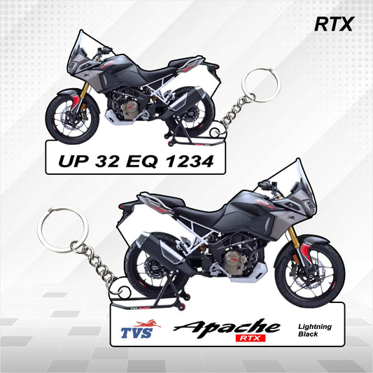Apache RTX- Personalized TVS Keychain - Wood, Acrylic, Metal Printed
