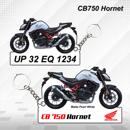 CB 750 Hornet - Personalized Honda Keychain - Wood, Acrylic, Metal Printed