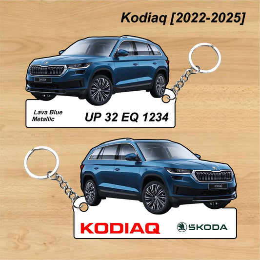 Kodiaq [2022-2025] - Personalized Skoda Car Keychain - Wood, Acrylic, Metal Printed