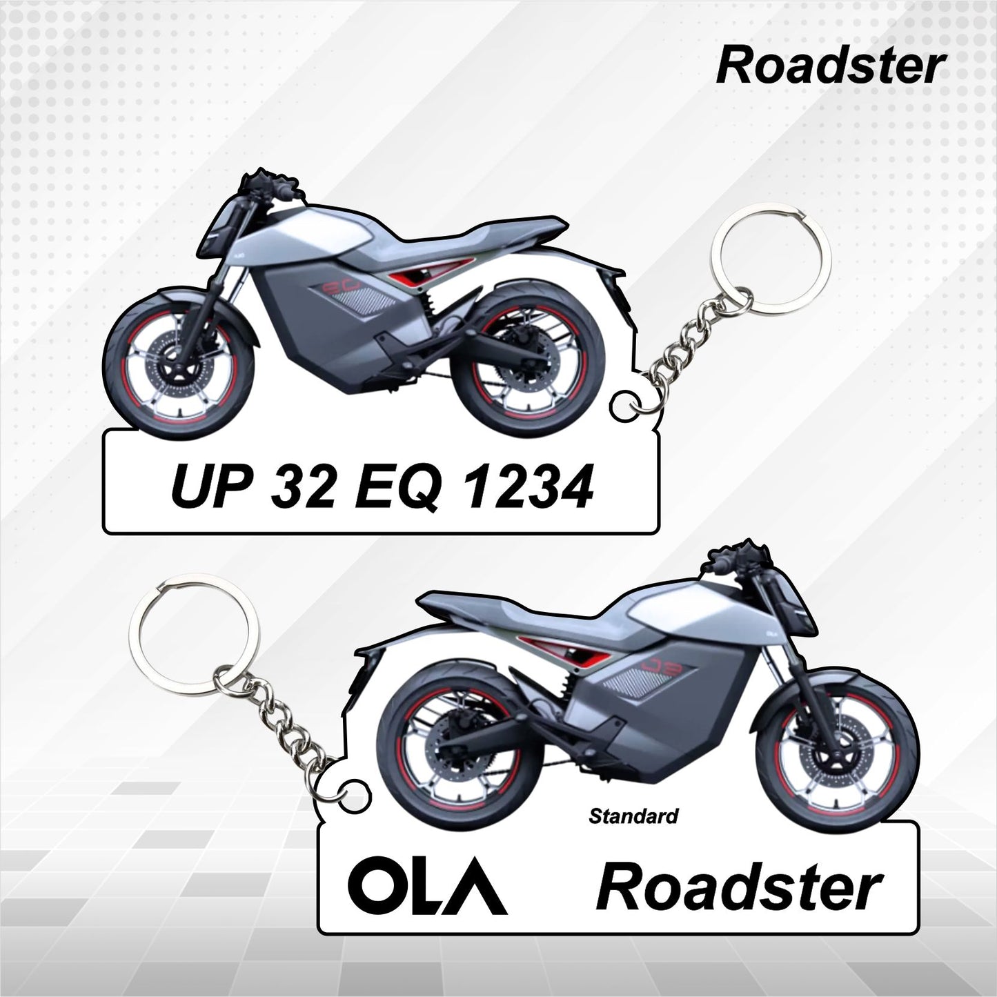 OLA Roadster - Personalized Keychain - Wood, Acrylic, Metal Printed