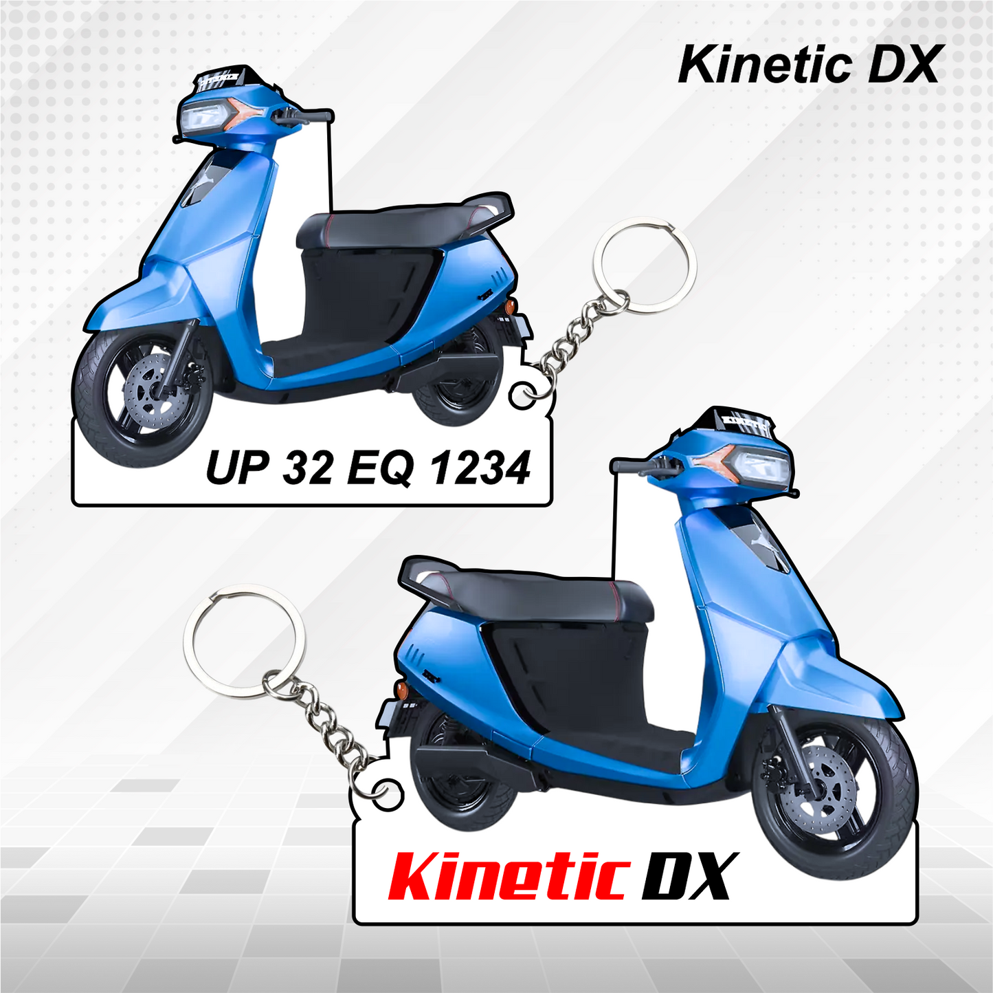 Kinetic Scooters - All Models - Personalized Kinetic Printed Keychain