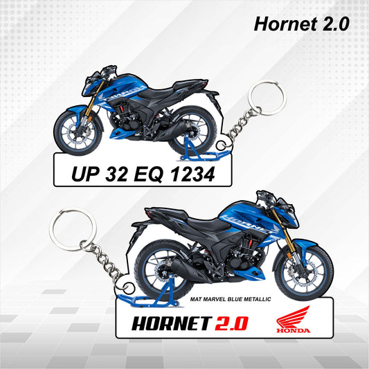 Hornet 2.0 - Personalized Honda Keychain - Wood, Acrylic, Metal Printed