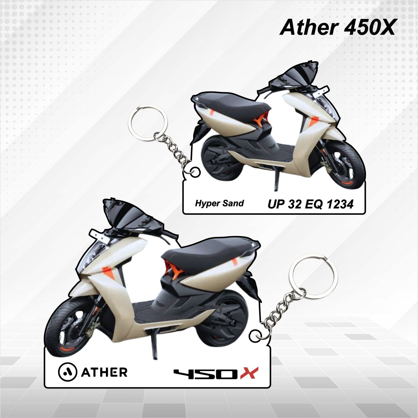 Ather 450X - Personalized Keychain - Wood, Acrylic, Metal Printed