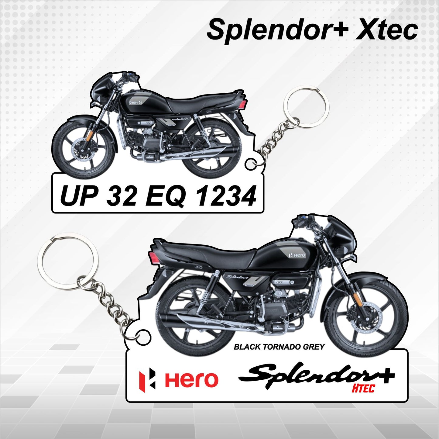 Hero Splendor+ Xtec - Personalized Hero Keychain - Wood, Acrylic, Metal Printed