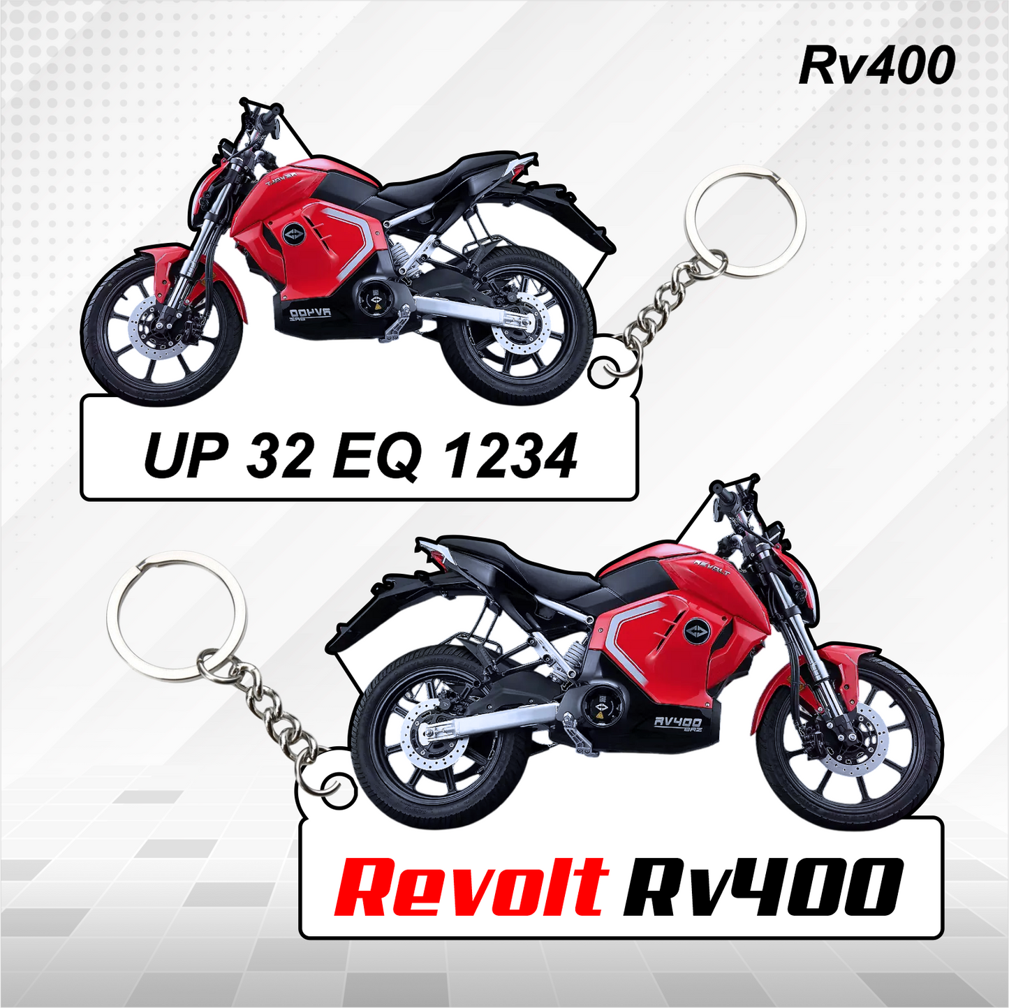 Revolt Bikes - All Models - Personalized Revolt Printed Keychain