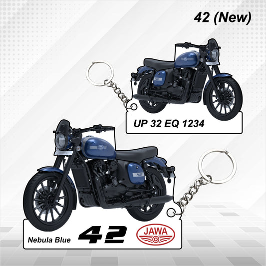 Jawa 42 (New) - Personalized Jawa Keychain - Wood, Acrylic, Metal Printed