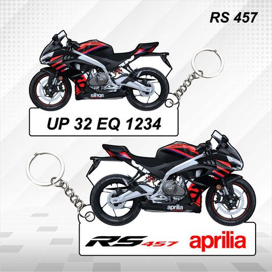 RS 457 - Personalized Aprilia Keychain - Wood, Acrylic, Metal Printed, Lanyard