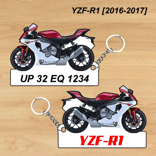 YZF-R1 [2016-2017] - Personalized Honda Keychain - Wood, Acrylic, Metal Printed