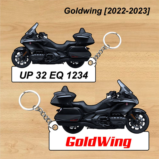 Goldwing [2022-2023] - Personalized Honda Keychain - Wood, Acrylic, Metal Printed