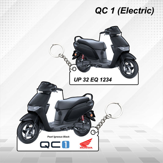 QC 1 (Electric)  - Personalized Honda Keychain - Wood, Acrylic, Metal Printed