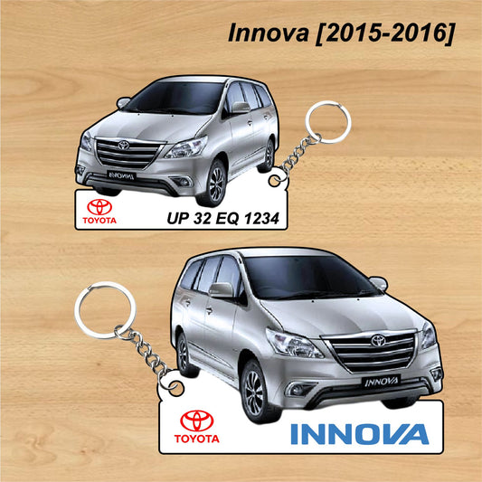 Innova [2015-2016] - Personalized Toyota Keychain - Wood, Acrylic, Metal Printed