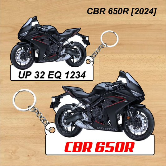 CBR 650R [2024] - Personalized Honda Keychain - Wood, Acrylic, Metal Printed