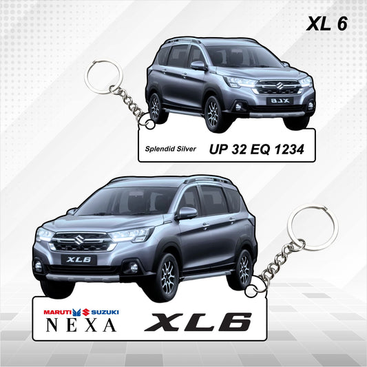 XL6 - Personalized  Maruti Suzuki Nexa Keychain - Wood, Acrylic, Metal Printed