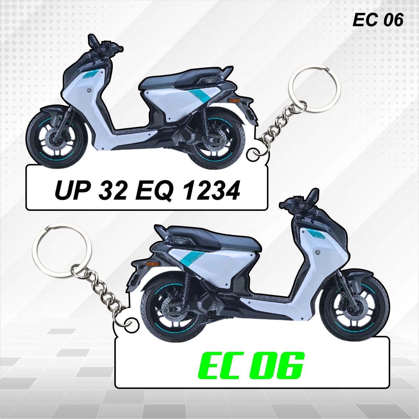 EC 06 [EV] - Personalized Yamaha Keychain - Wood, Acrylic, Metal Printed