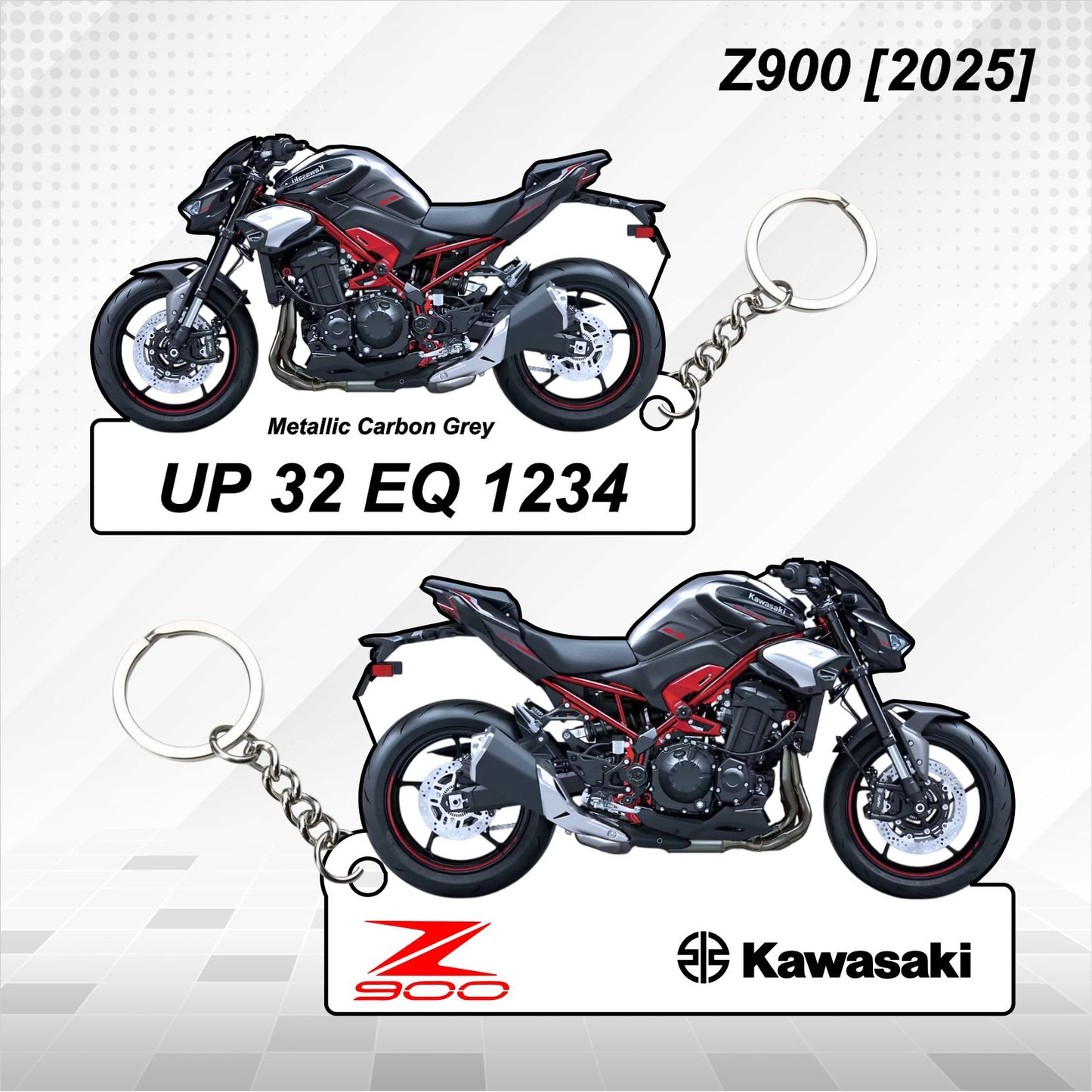 Z900 [2025] - Personalized Kawasaki Keychain - Wood, Acrylic, Metal Printed