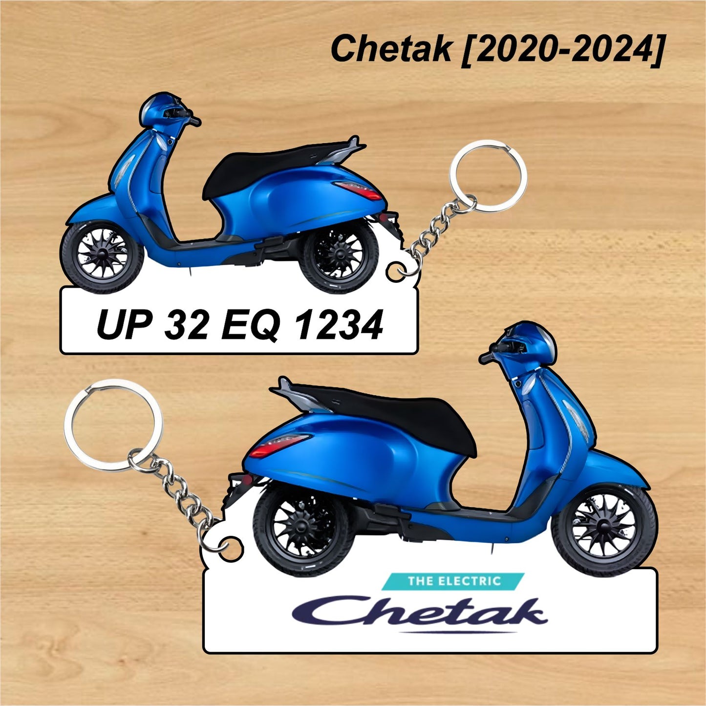 Chetak [2020-2024] - Personalized Bajaj Printed Keychain or Lanyard