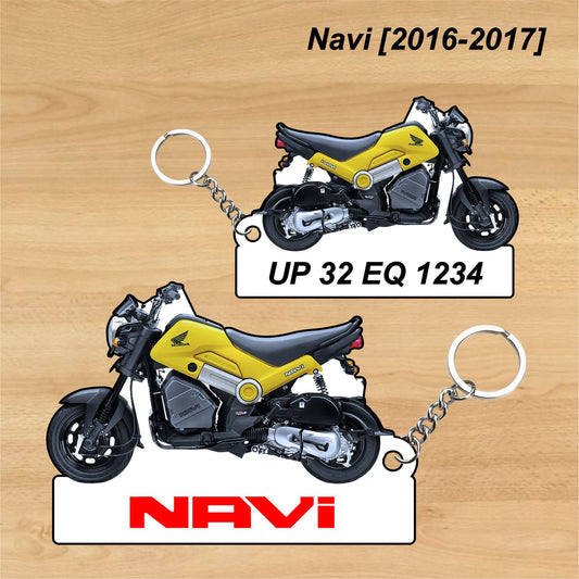 Navi [2016-2017] - Personalized Honda Keychain - Wood, Acrylic, Metal Printed
