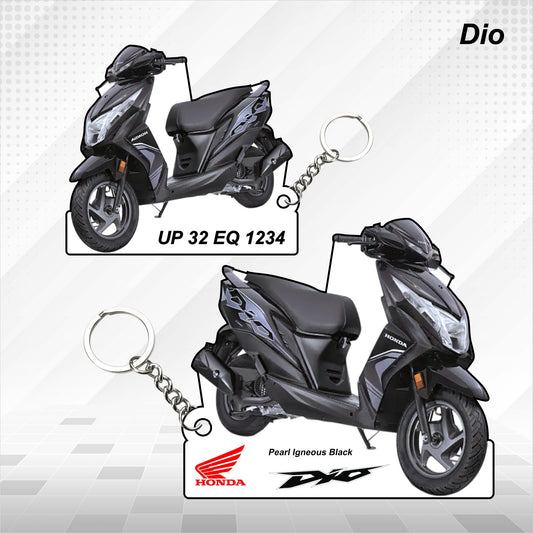 Dio - Personalized Honda Keychain - Wood, Acrylic, Metal Printed