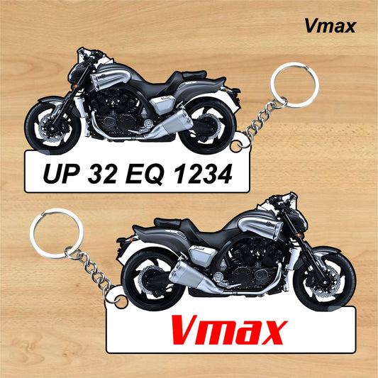 Vmax - Personalized Honda Keychain - Wood, Acrylic, Metal Printed