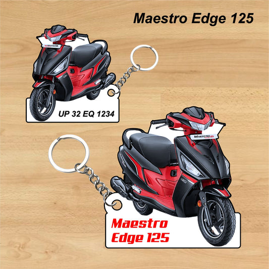 Maestro Edge 125 - Personalized Hero Keychain - Wood, Acrylic, Metal Printed