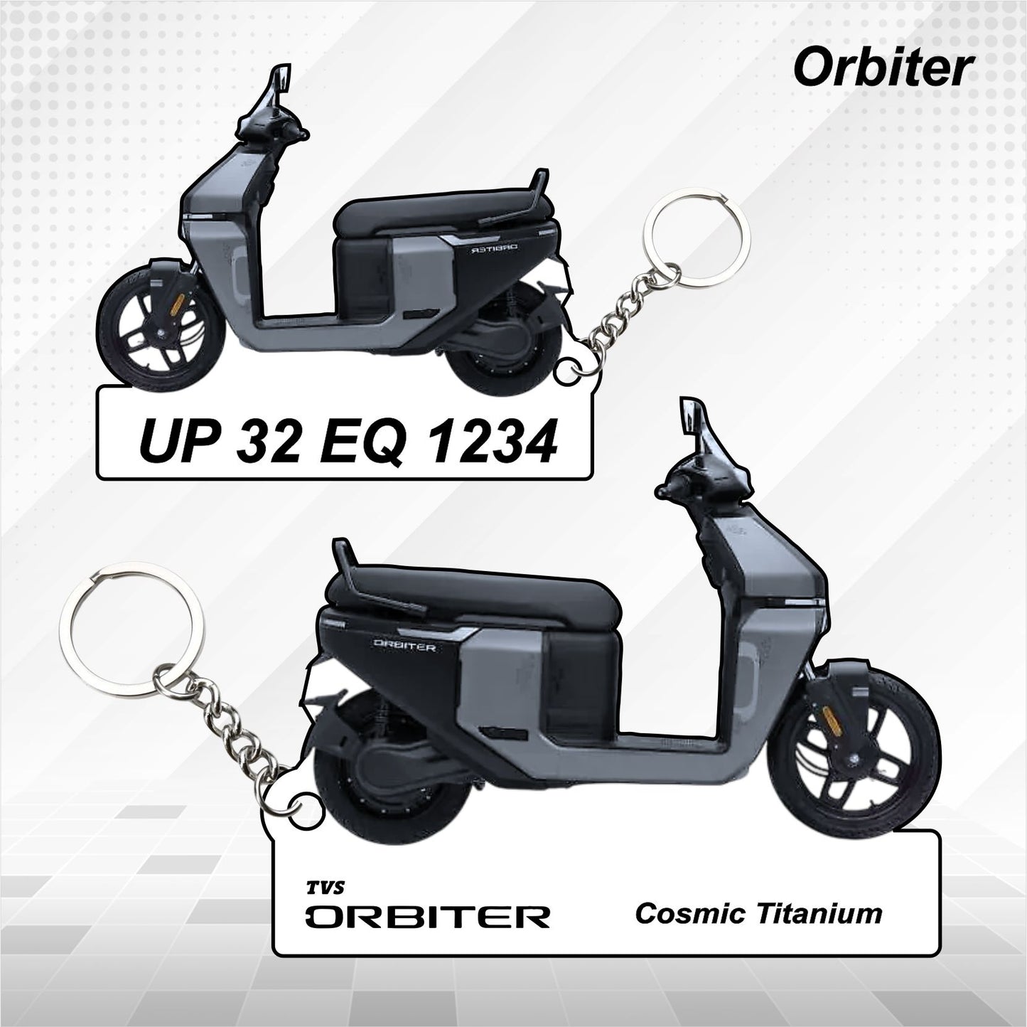 TVS Orbiter - Personalized TVS Keychain - Wood, Acrylic, Metal Printed