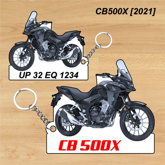 CB500X [2021] - Personalized Honda Keychain - Wood, Acrylic, Metal Printed