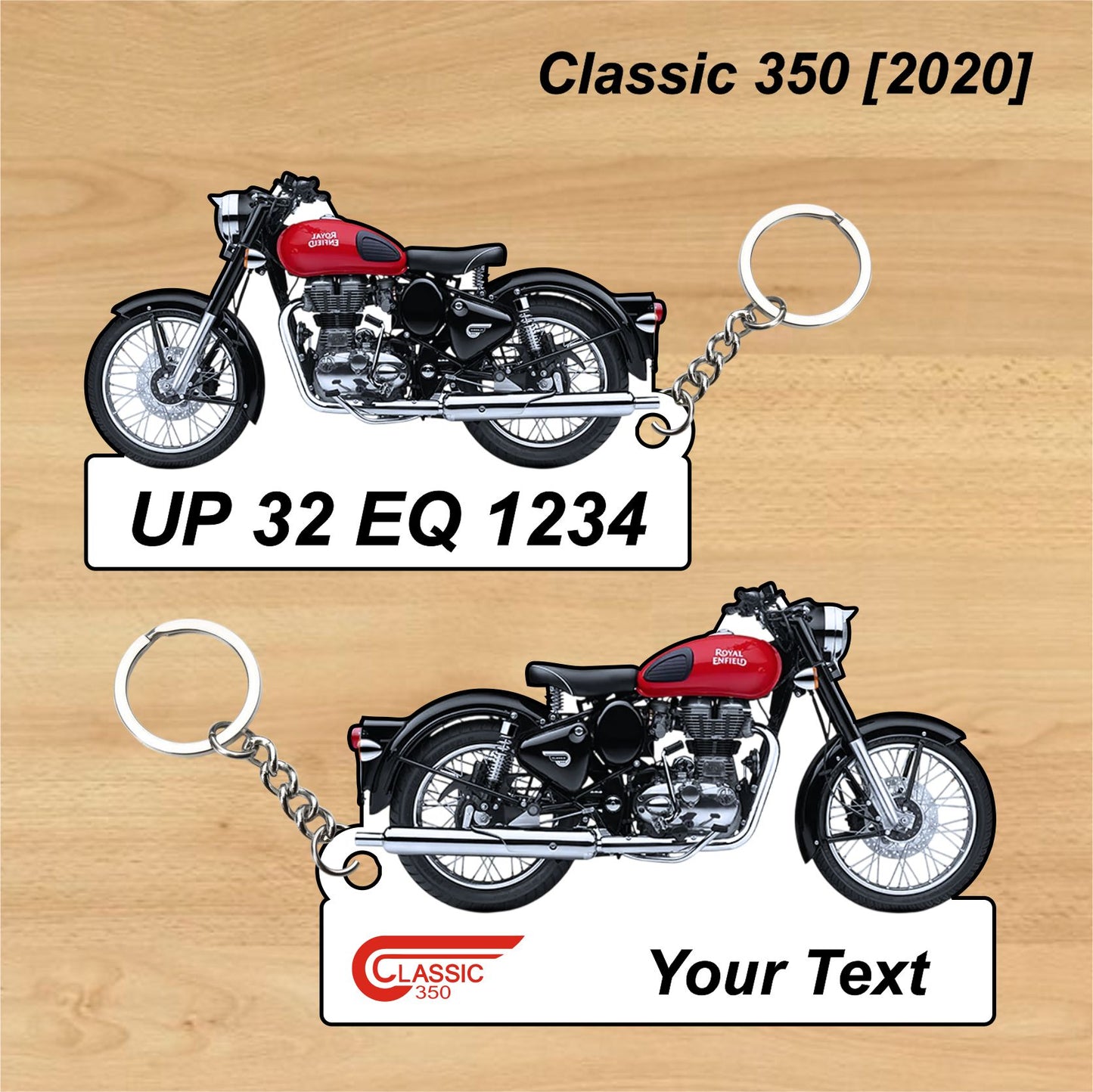 Classic 350 [2020] - Personalized Royal Enfield Printed Keychain