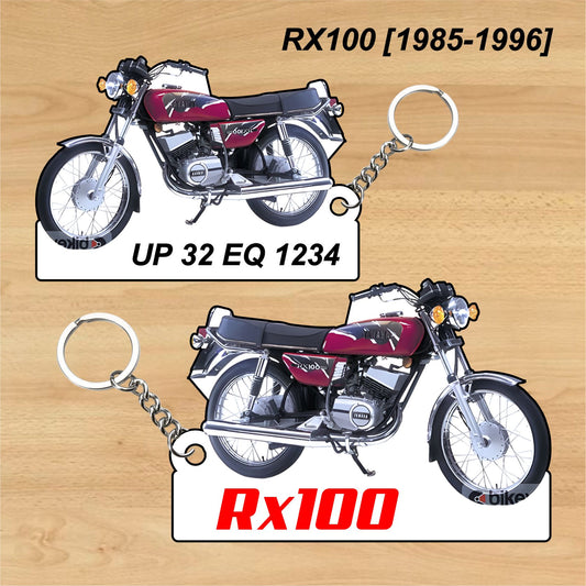 RX100 [1985-1996] - Personalized Yamaha Keychain  - Wood, Acrylic, Metal Printed
