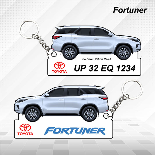 Fortuner - Personalized Toyota Keychain - Wood, Acrylic, Metal Printed