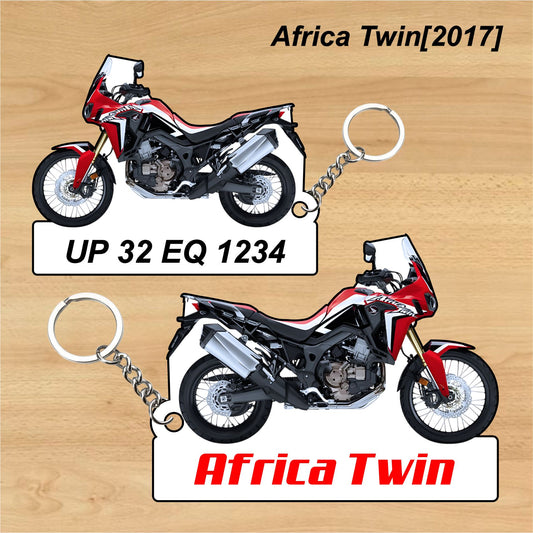Africa Twin[2017] - Personalized Honda Keychain - Wood, Acrylic, Metal Printed