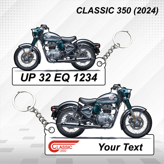 Classic 350 - Personalized Royal Enfield Printed Keychain