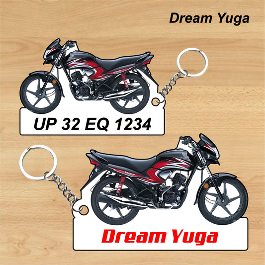 Dream Yuga - Personalized Honda Keychain - Wood, Acrylic, Metal Printed
