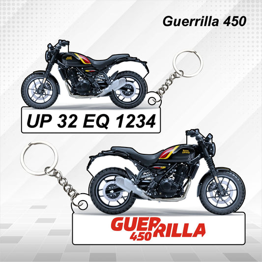 Guerrilla 450 - Personalized Royal Enfield Printed Keychain
