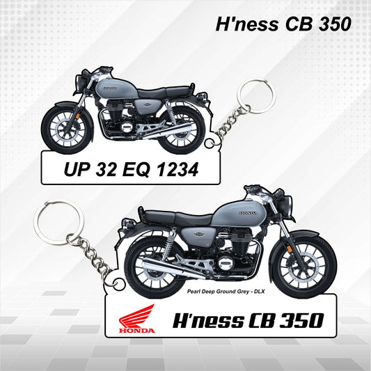 H'ness CB 350 - Personalized Honda Keychain - Wood, Acrylic, Metal Printed