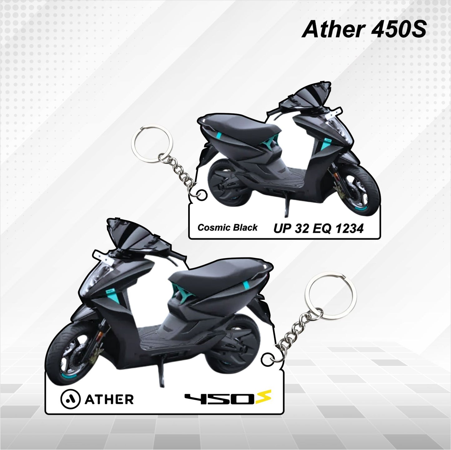 Ather 450S - Personalized Keychain - Wood, Acrylic, Metal Printed