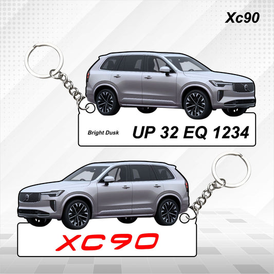 XC90 - Personalized Volvo Car Keychain - Wood, Acrylic, Metal Printed