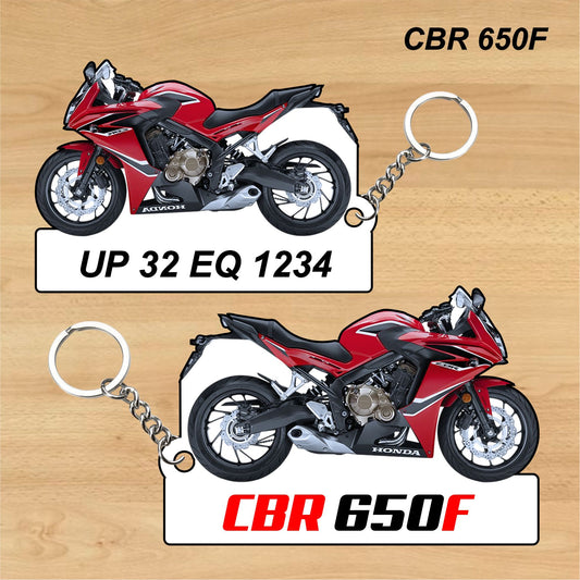 CBR 650F - Personalized Honda Keychain - Wood, Acrylic, Metal Printed