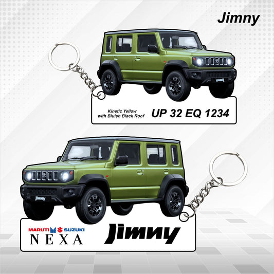 Jimny - Personalized  Maruti Suzuki Nexa Keychain - Wood, Acrylic, Metal Printed