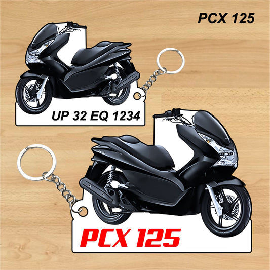 PCX 125 - Personalized Honda Keychain - Wood, Acrylic, Metal Printed